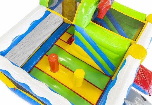 Kaufen Sie Luftkissen aufblasbar mit Rutsche im Piratenmotiv für Kinder