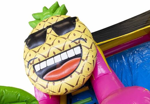 Kaufen Sie eine aufblasbare kompakte Hüpfburg mit Rutsche für Kinder im Hawaii-Design
