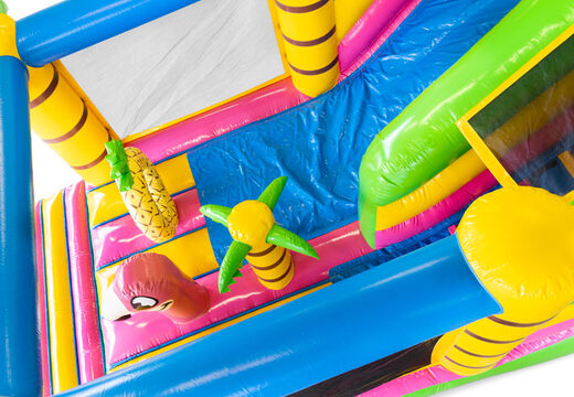Bestellen Sie aufblasbare Hüpfburg mit großer Rutsche im Hawaii-Design für Kinder