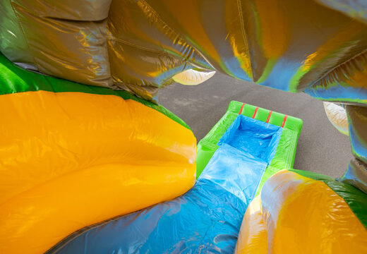 Jungle Theme Aufblasbarer Multiplay Big Bouncer mit Rutsche für Kinder zum Verkauf