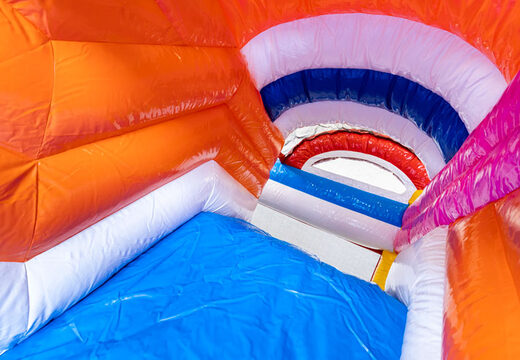 Mini Multiplay aufblasbares Luftkissen zum Verkauf im Flamingo-Thema für Ihre Kinder. Bestellen Sie aufblasbare Luftkissen bei JB-Hüpfburgen Deutschland