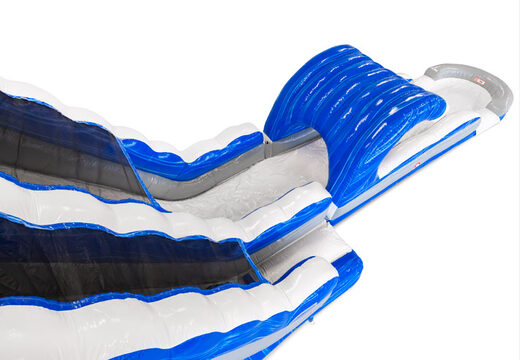 Bestellen Sie aufblasbare Wasserrutsche in blau, weiß, silber