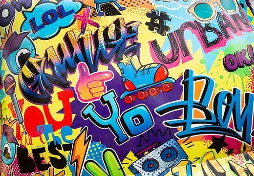 Graffiti-Details zur Hüpfburg