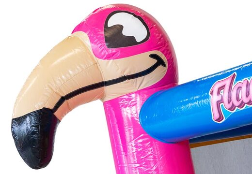 Rosa Flamingo-Thema auf der Hüpfburg Multi Slide