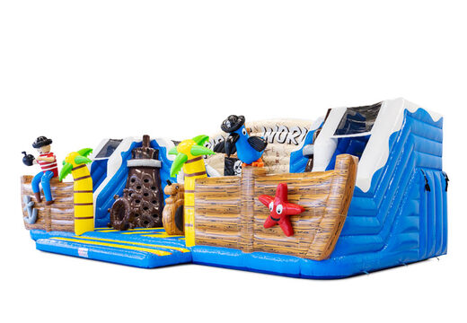 Seite des Slideworld-Piraten mit Meeresbewohnern und Papagei