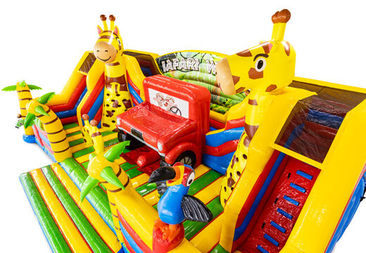 Giraffe Palmenbaum Papagei Safari-Thema aufblasbare Hüpfburg