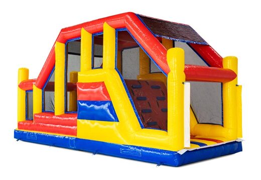 Rot gelb blau Hindernislauf Modul Base Jump