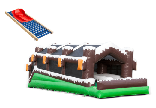 Doppelte Winter-Rollenbahn mit Schlitten und Achterbahn