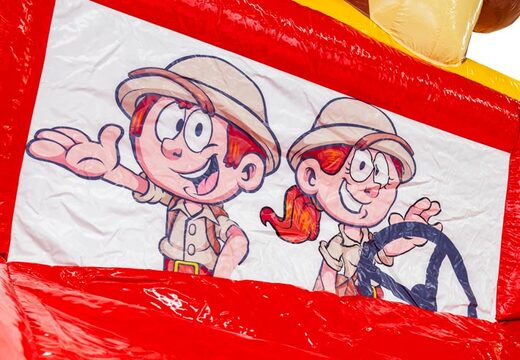 Hüpfburg im Safari-Gorilla-Thema mit Illustration, online bestellen