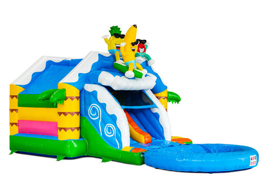 Online aufblasbares Springburg Slide Combo mit 3D-Figuren und Rutsche kaufen