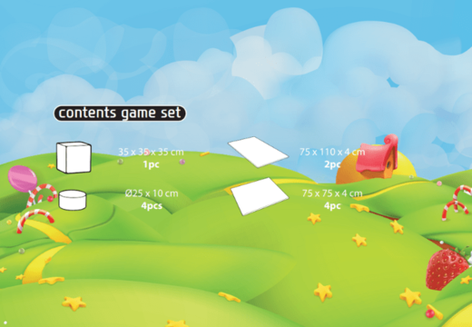 Inhalt des Softplay Spielsets im Candy-Thema kaufen bei JB