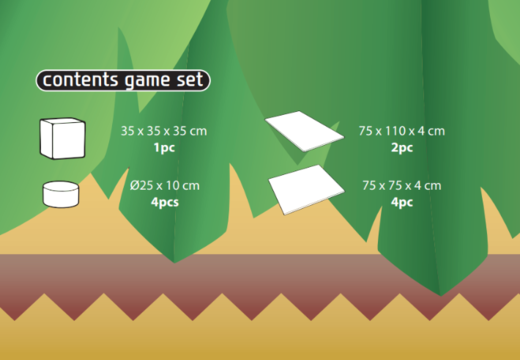 Inhalt des Softplay Spielsets im Dschungel - Dino Thema kaufen bei JB