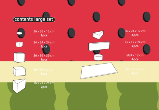 Inhalt des Softplay Large Sets im Flamingo - Hawaii Thema online kaufen