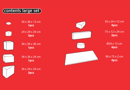 Inhalt des Softplay Large Sets im Rollercoaster-Thema online kaufen
