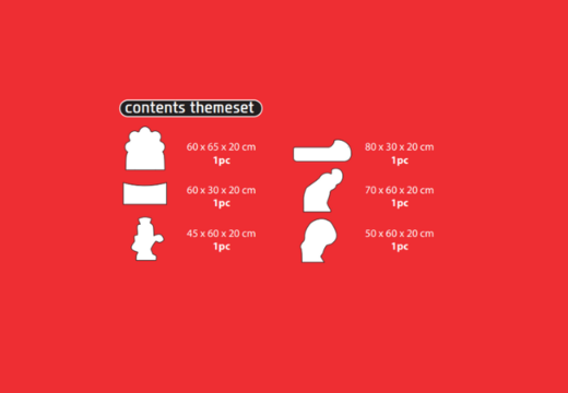 Inhalt des Softplay Themen-Sets im Achterbahn-Thema online bestellen bei JB