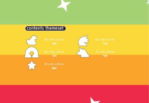 Inhalt des Softplay Themen-Sets im Einhorn-Thema online bestellen bei JB