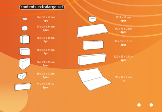 Bestellen Sie den Inhalt des Softplay XL Sets im Standard-Thema von JB Meppel