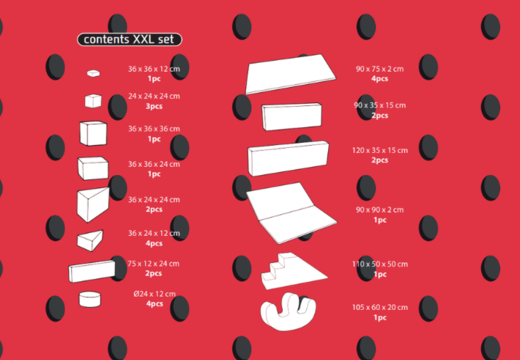 Bestellen Sie den Inhalt des Softplay XXL Sets im Flamingo - Hawaii Thema von JB Inflatables in Meppel