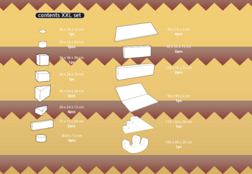 Bestellen Sie den Inhalt des Softplay XXL Sets im Dschungel - Dino Thema von JB Inflatables in Meppel