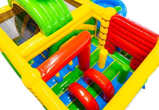 Innenseite des Hüpfburges mit Bögen, Säulen und Luftkissen zum Verkauf bei JB