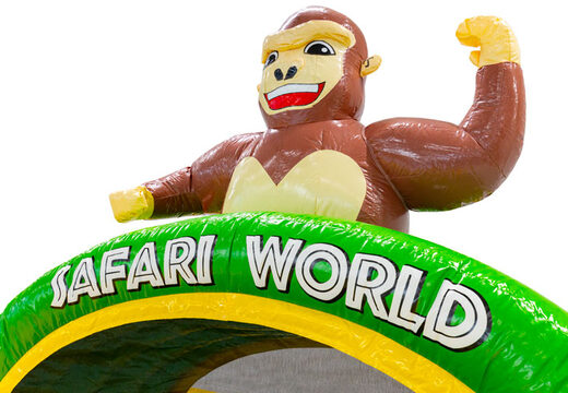 3D Figur auf dem aufblasbaren Dubbelslide Affen Thema Safari Gorilla