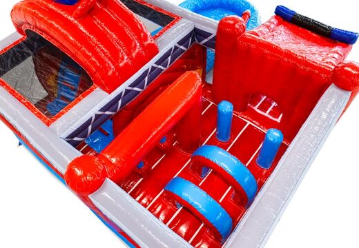 Innenseite des Hüpfburgs mit Bögen, Säulen und Boxsäcken zu verkaufen bei JB