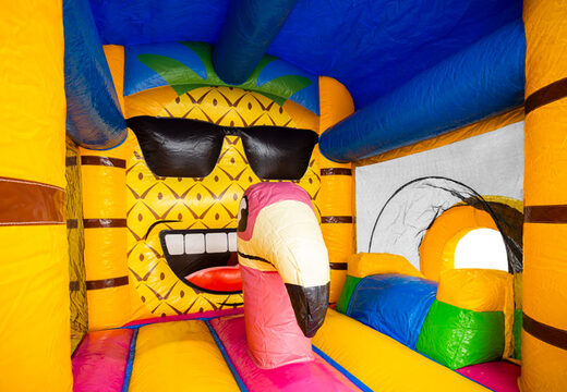 Innenseite der Hüpfburg mit Flamingo und Ananas zu verkaufen