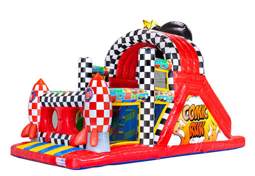 Hochwertige Hindernisbahn im lebendigen Comic-Thema